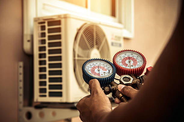 Professional Hvac technician working in Merrimac, MA